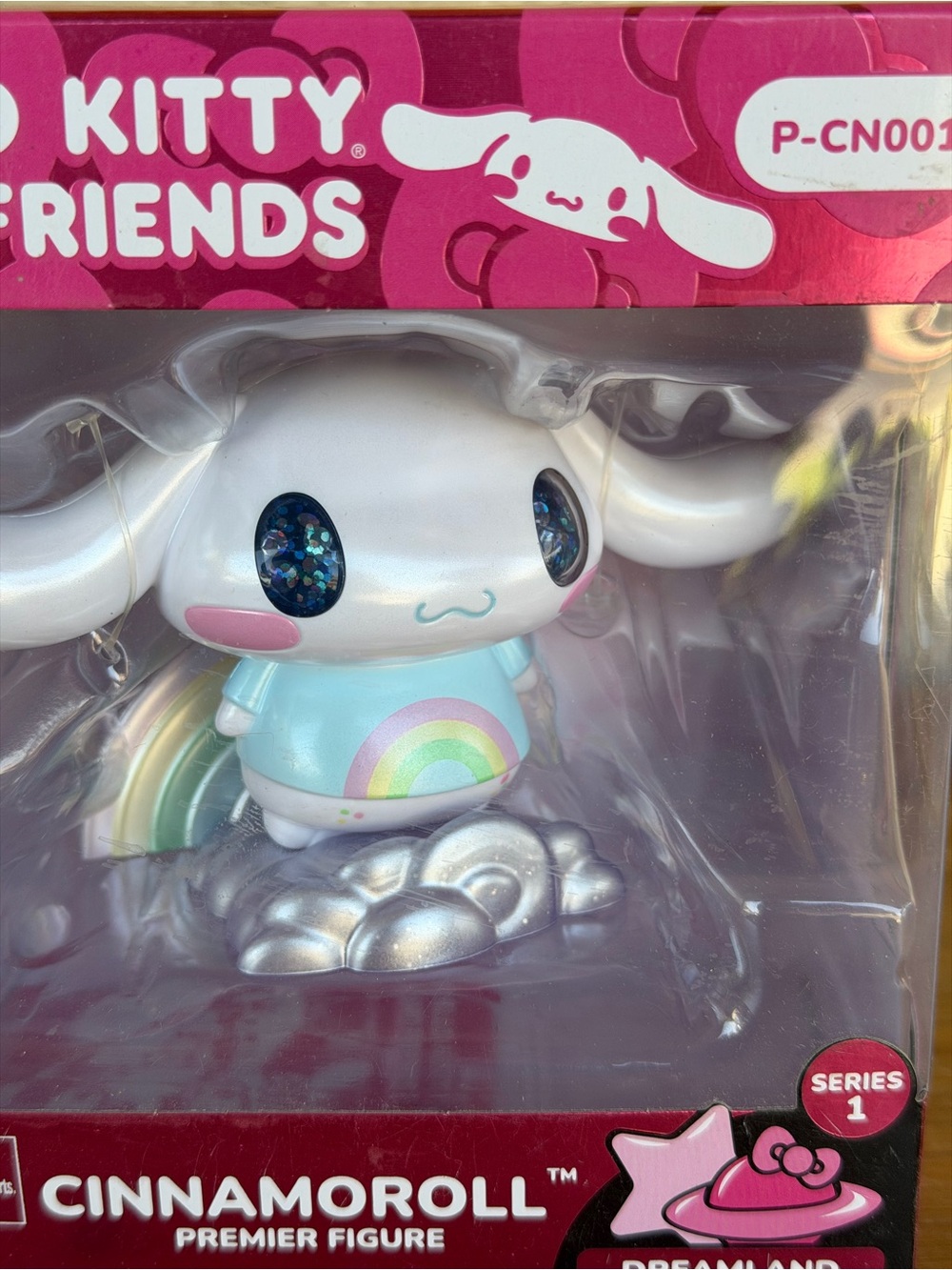 Premier Cinnamoroll Figure in White, Pink, Blue, Silver, Rainbow